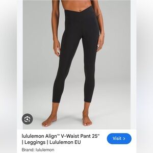 Lululemon align 25” size 4 v waist leggings